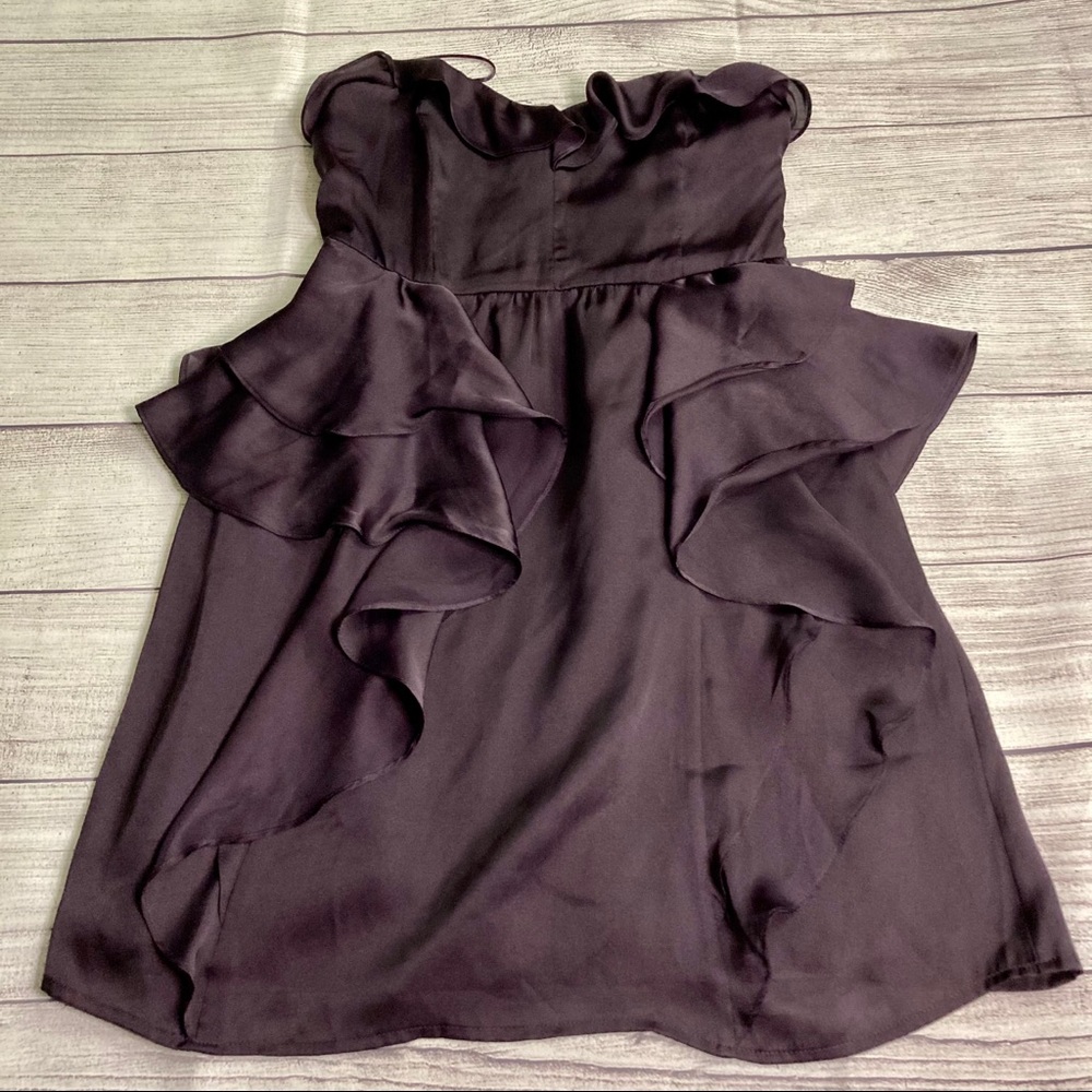 American Eagle Purple Strapless Ruffle Dress
